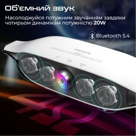 Акустическая система Promate Delta-X 20W White (delta-x.white)