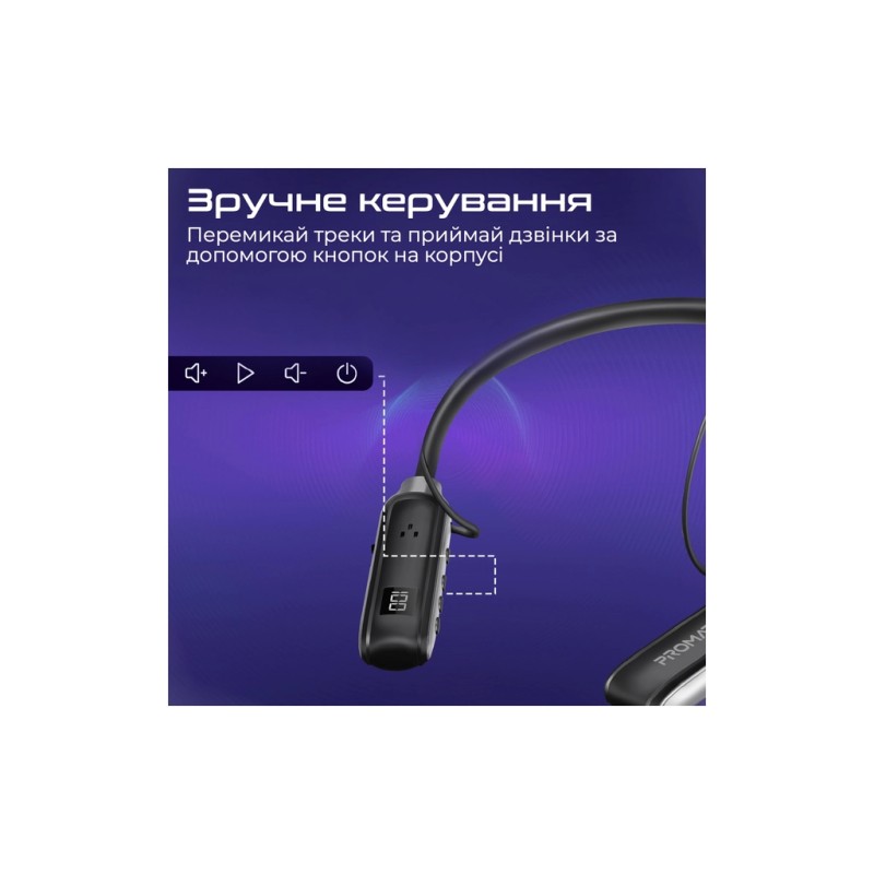 Навушники Promate Leap Black (leap.black)