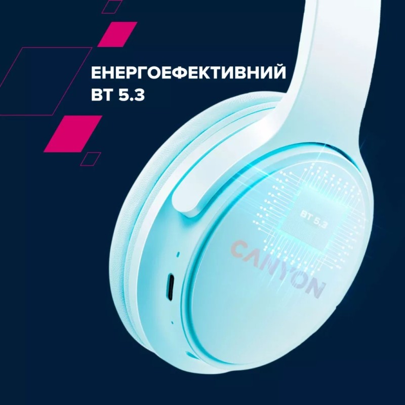 Наушники Canyon OnRiff 4 Bluetooth Pink (CNS-CBTHS4P)