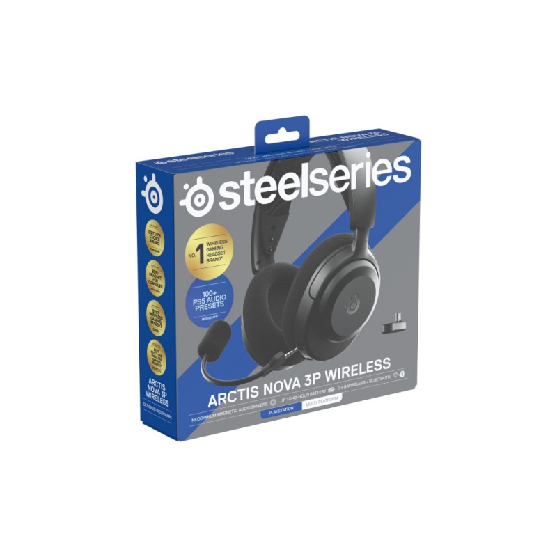 Навушники SteelSeries Arctis Nova 3P Wireless MultiPlatform Black (61686)