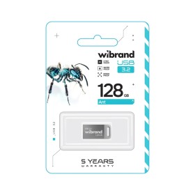 USB флеш накопитель Wibrand 128GB Ant Silver USB 3.2 Gen 1 (USB 3.0) (WI3.2/AN128M4S)