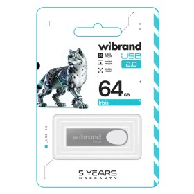 USB флеш накопитель Wibrand 64GB Irbis Silver USB 2.0 (WI2.0/IR64U3S)