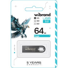 USB флеш накопитель Wibrand 64GB Eagle Grey USB 3.2 (WI3.2/EA64U10G)