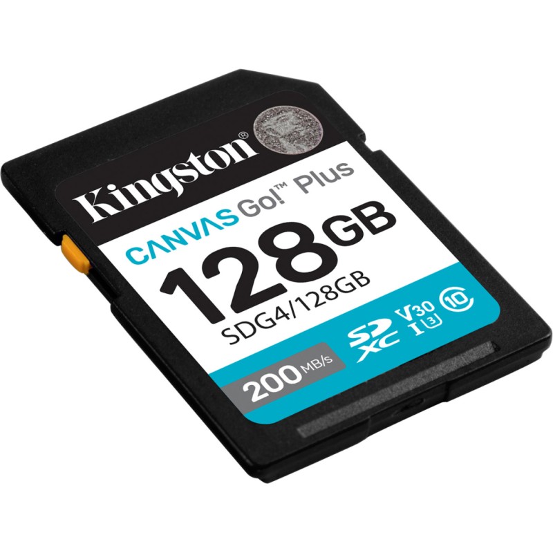 Карта памяти Kingston 128GB SDXC сlass 10 UHS-I U3 V30 Canvas Go Plus G4 (SDG4/128GB)