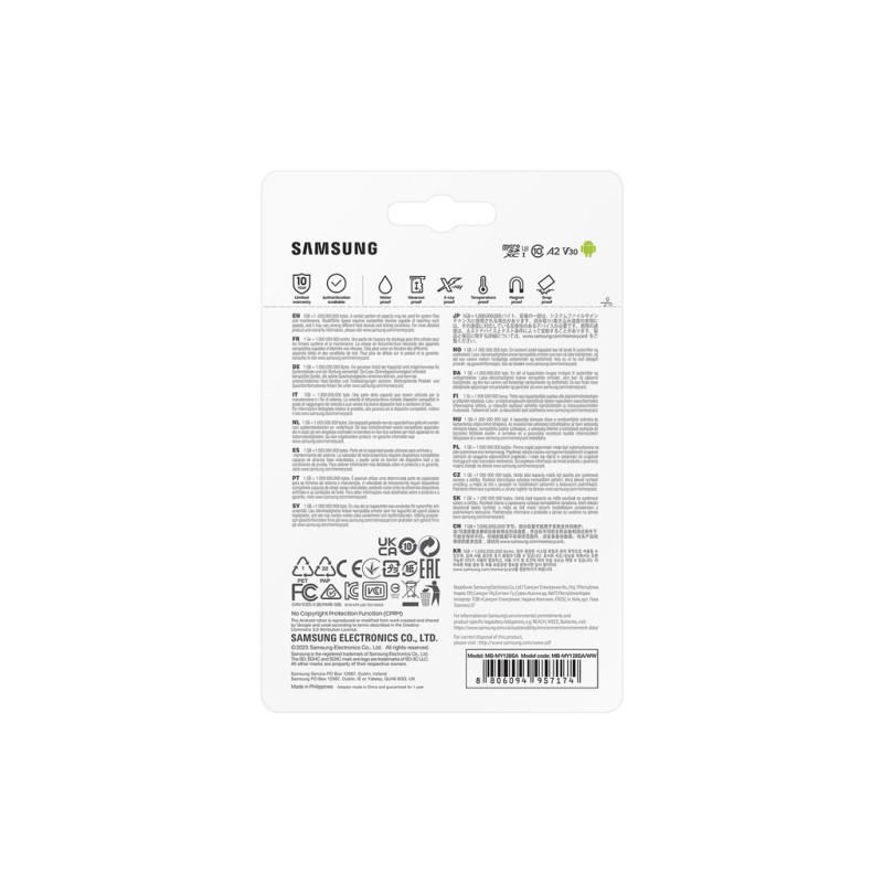 Карта памяти Samsung 256GB microSDXC class 10 UHS-I U3 V30 Pro Endurance (MB-MJ256KA/EU)