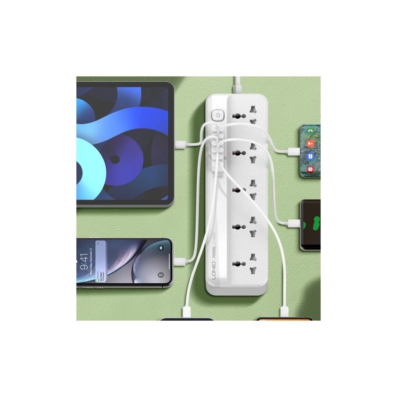 Сетевой фильтр питания LDNIO SC5614 5роз. 3USB 2м (SC5614)