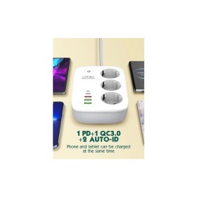 Сетевой фильтр питания LDNIO SEW3452 WiFi 3роз 3USB/1Type-C (SEW3452)