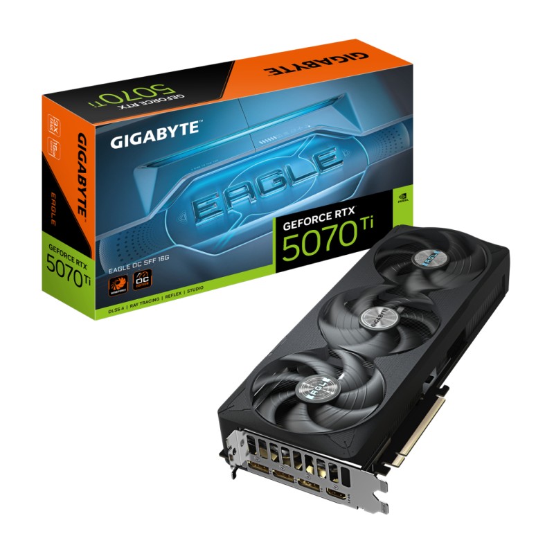 Видеокарта GIGABYTE GeForce RTX5070 Ti 16GB EAGLE OC SFF (GV-N507TEAGLE OC-16GD)