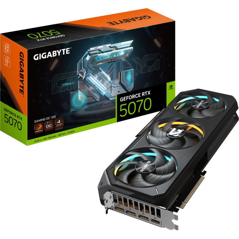 Видеокарта GIGABYTE GeForce RTX5070 12Gb GAMING OC (GV-N5070GAMING OC-12GD)