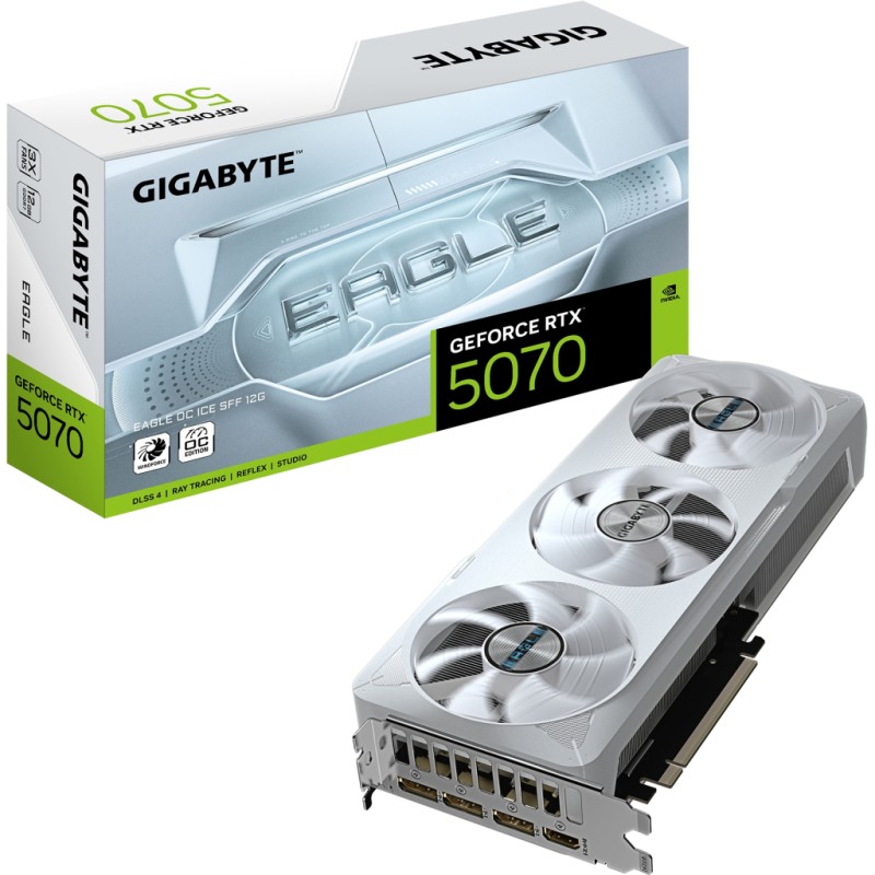 Видеокарта GIGABYTE GeForce RTX5070 12Gb EAGLE OC ICE SFF (GV-N5070EAGLEOC ICE-12GD)