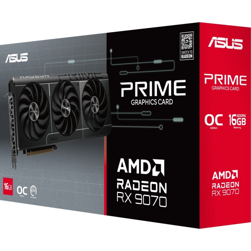 Видеокарта ASUS Radeon RX 9070 16Gb PRIME OC EVO (PRIME-RX9070-O16G-EVO)