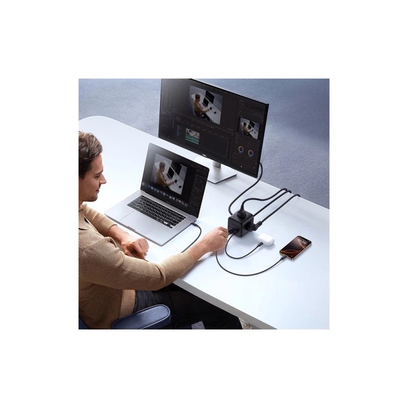 Сетевой фильтр питания Baseus EnerFill FA11 Cube Power Strip (E00082100123-00)