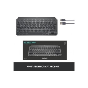 Клавиатура Logitech MX Keys Mini Wireless Illuminated UA Graphite (920-010498)