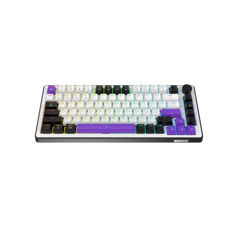 Клавиатура Hator Hellyberry HK75 Mechanical Linear RGB Wireless/Bluetooth/USB UA White/Violet (HK75_wireless)