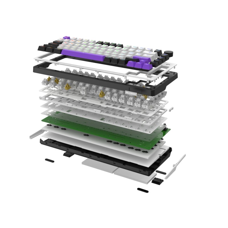 Клавиатура Hator Hellyberry HK75 Mechanical Linear RGB Wireless/Bluetooth/USB UA White/Violet (HK75_wireless)