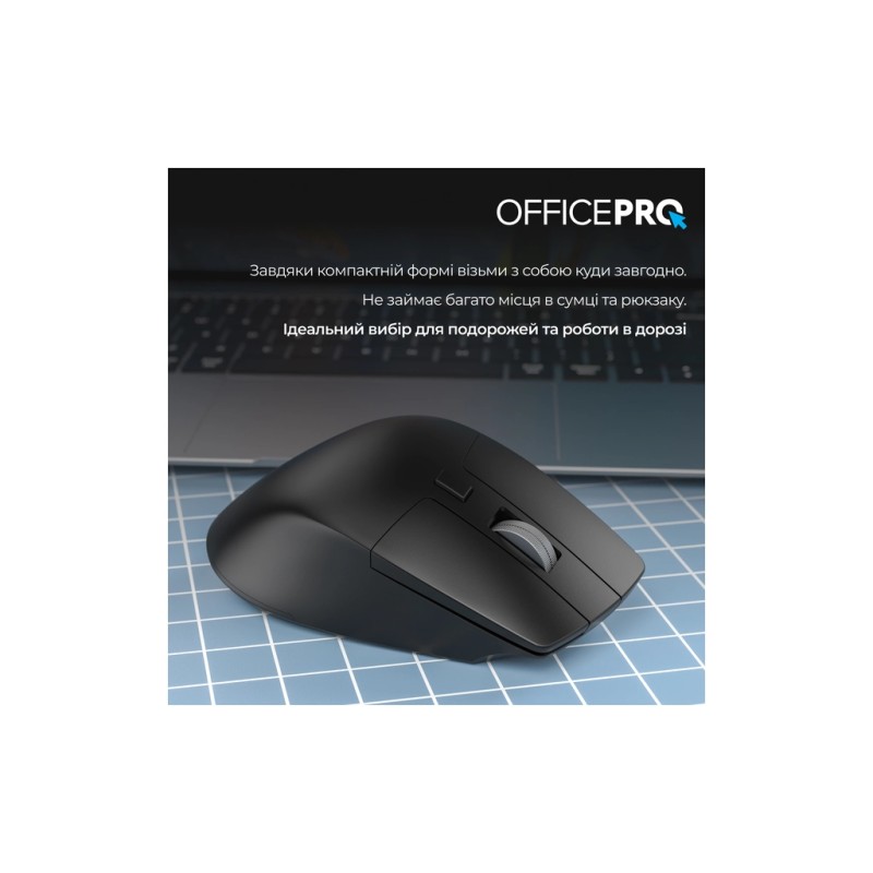 Мышка OfficePro M395B Silent Click Ergonomic Wireless Black (M395B)