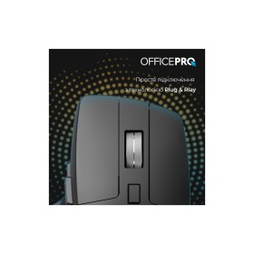 Мышка OfficePro M395B Silent Click Ergonomic Wireless Black (M395B)