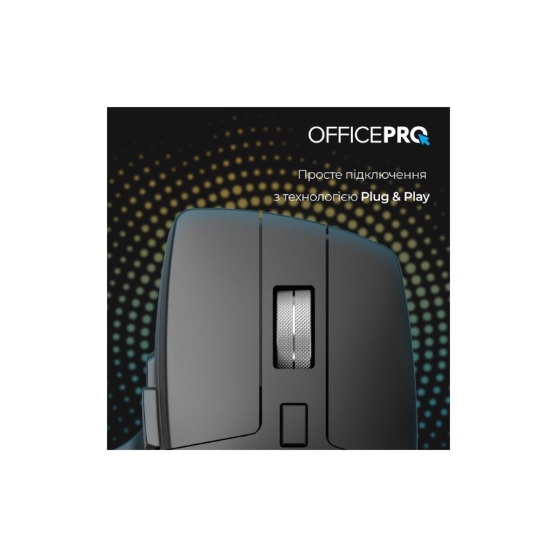 Мышка OfficePro M395B Silent Click Ergonomic Wireless Black (M395B)