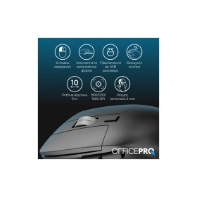 Мышка OfficePro M395B Silent Click Ergonomic Wireless Black (M395B)