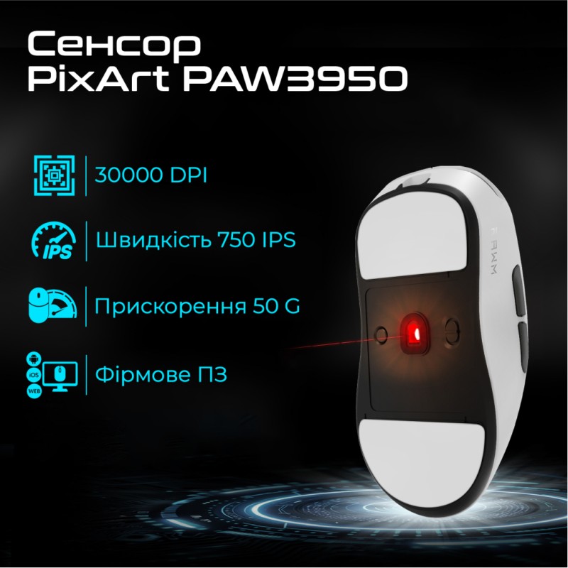 Мышка RAWM ES21Pro Wireless Green (ES21PRO.green)