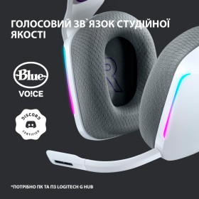 Наушники Logitech G733 Lightspeed Wireless RGB Gaming Headset White (981-000883)