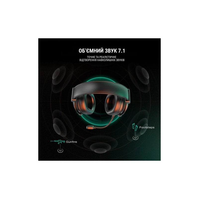 Наушники Fifine H6 RGB 7.1 Black (H6)