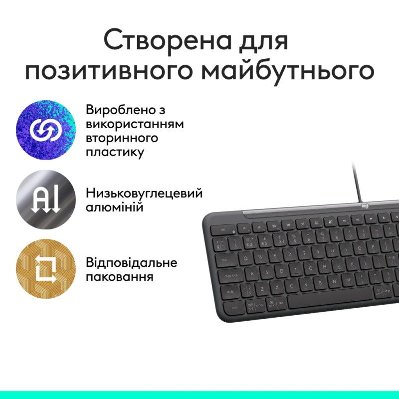 Клавиатура Logitech Signature Slim K620 for Business USB-C UA Graphite (920-013333)