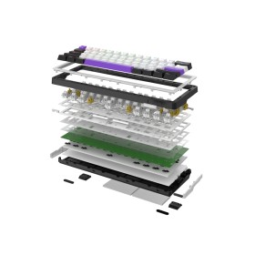 Клавиатура Hator Hellyberry HK60 Mechanical Linear RGB USB UA White/Violet (HK60)