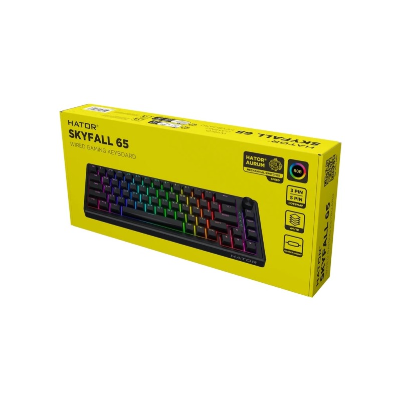 Клавиатура Hator Skyfall 65 USB UA Black (HTK1160UA)