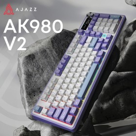 Клавиатура Ajazz AK980 V2 Gift Switch V2 Wireless/Bluetooth/USB UA White/Blue (AK980-V2-G-PWB)