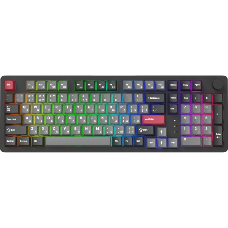 Клавиатура GamePro Asgard Drakkar Keychron Super Red Switch Wireless/Bluetooth/USB UA Black (MK305BK)