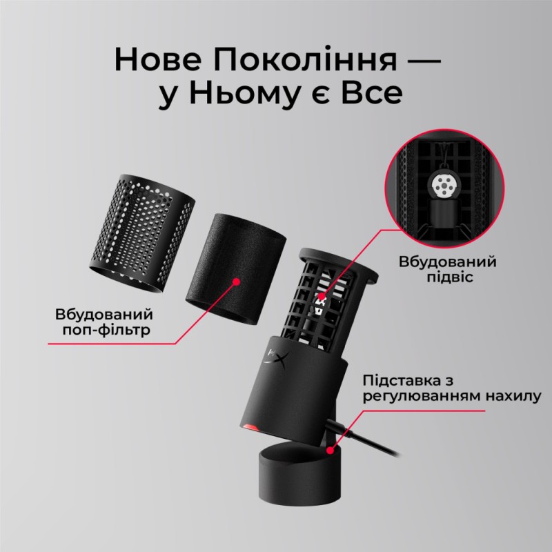 Мікрофон HyperX SoloCast 2 Black (AR0A0AA)