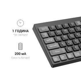 Клавиатура OfficePro SK985B Wireless/Bluetooth Black (SK985B)