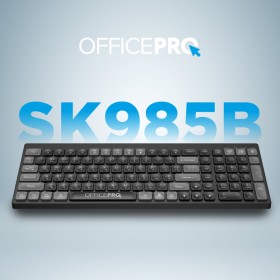Клавиатура OfficePro SK985B Wireless/Bluetooth Black (SK985B)