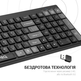Клавиатура OfficePro SK985B Wireless/Bluetooth Black (SK985B)