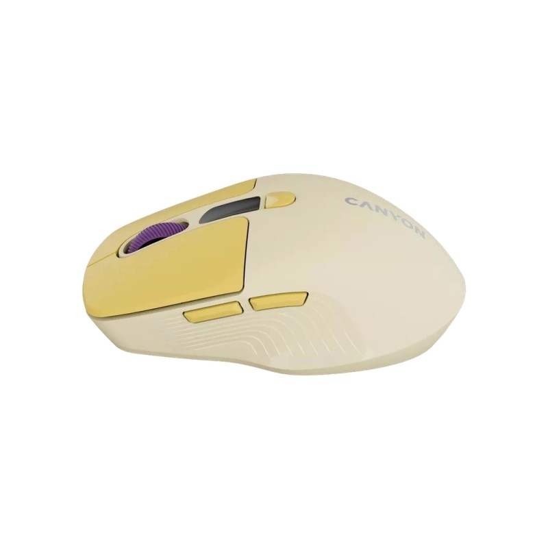 Мышка Canyon MW-26 LCD Silent Wireless/Bluetooth Yellow (CNS-CMSW26Y)