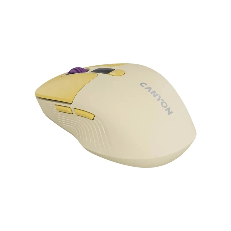 Мышка Canyon MW-26 LCD Silent Wireless/Bluetooth Yellow (CNS-CMSW26Y)
