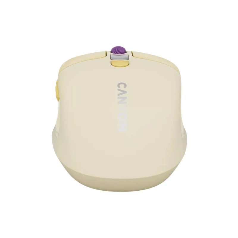 Мышка Canyon MW-26 LCD Silent Wireless/Bluetooth Yellow (CNS-CMSW26Y)