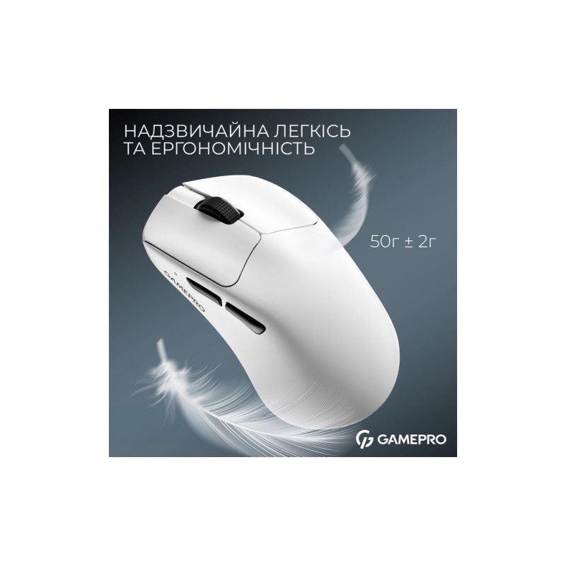 Мишка GamePro Asgard Surt Wireless/Bluetooth/USB White (GM017W)