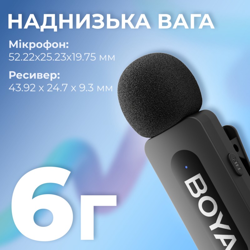 Микрофон Boya BY-V10 Type-C Black (BY-V10)