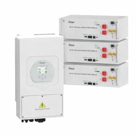 Комплект резервного питания  15кВт ·48В Deye SUN-6K-SG05LP1-EU 6 кВт с Тремя батареями Deye SE-G5.1 Pro-B 5.12 кВт·ч