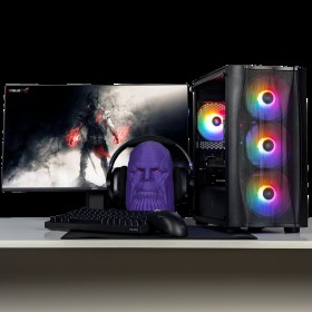 Игровой ПК компьютер с монитором Ryzen 5 5500 | RX 6700XT 12GB "PHANTOM-STRIKE"