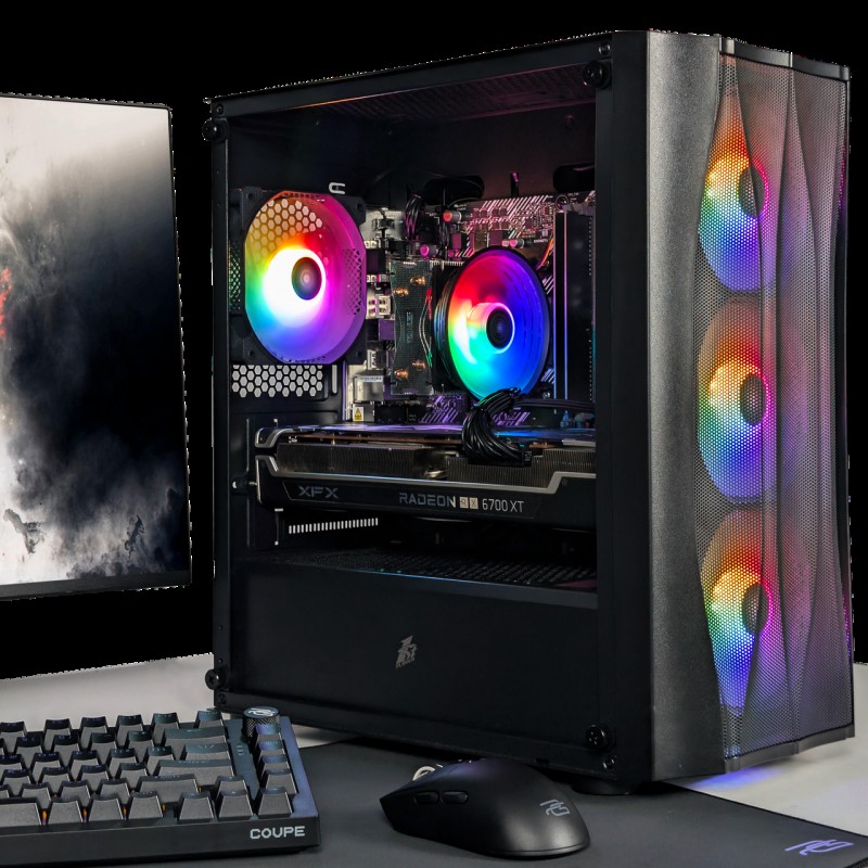 Игровой ПК компьютер с монитором Ryzen 5 5500 | RX 6700XT 12GB "PHANTOM-STRIKE"