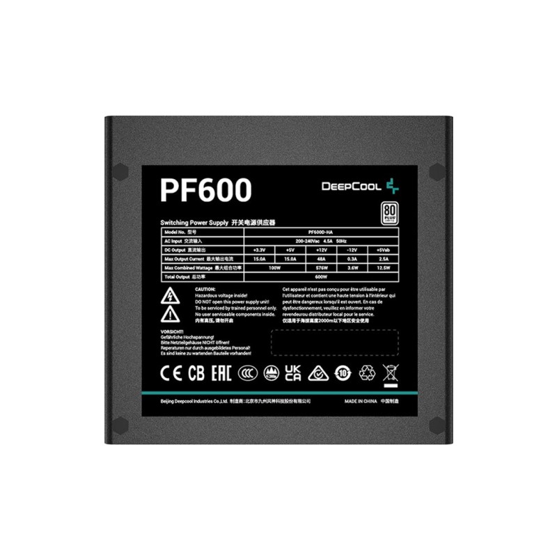 Блок питания Deepcool 600W PF600 (R-PF600D-HA0B-EU)