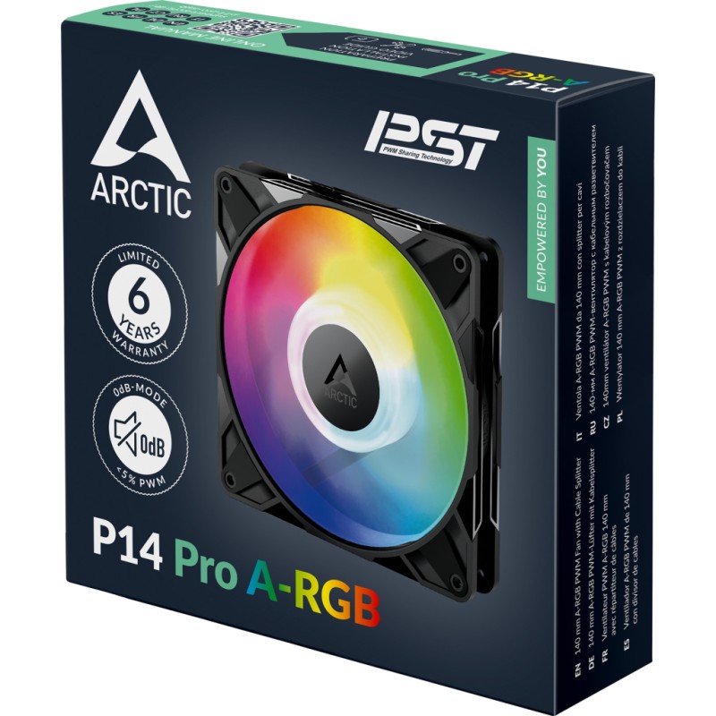 Кулер для корпуса Arctic P14 Pro A-RGB Black (ACFAN00315A)
