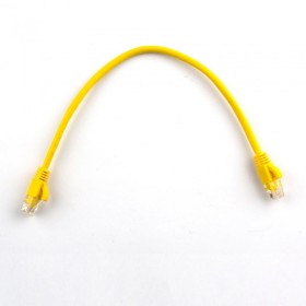 Патч-корд 0.3м, UTP, cat.5e, CCA, Yellow Ritar (PCR-CCA/0.3Y)