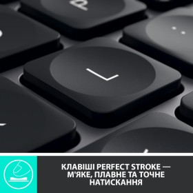 Клавиатура Logitech MX Keys Advanced for Business Wireless Illuminated UA Graphite (920-010251)
