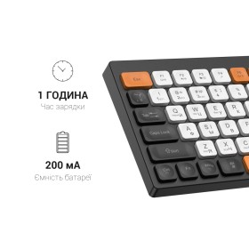 Клавиатура OfficePro SK955B Wireless/Bluetooth Black (SK955B)