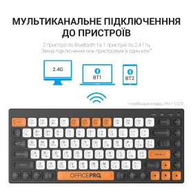 Клавиатура OfficePro SK955B Wireless/Bluetooth Black (SK955B)