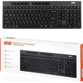 Клавиатура 2E KS280 Wireless/Bluetooth Black-Gray (2E-KS280WBGR_UA)
